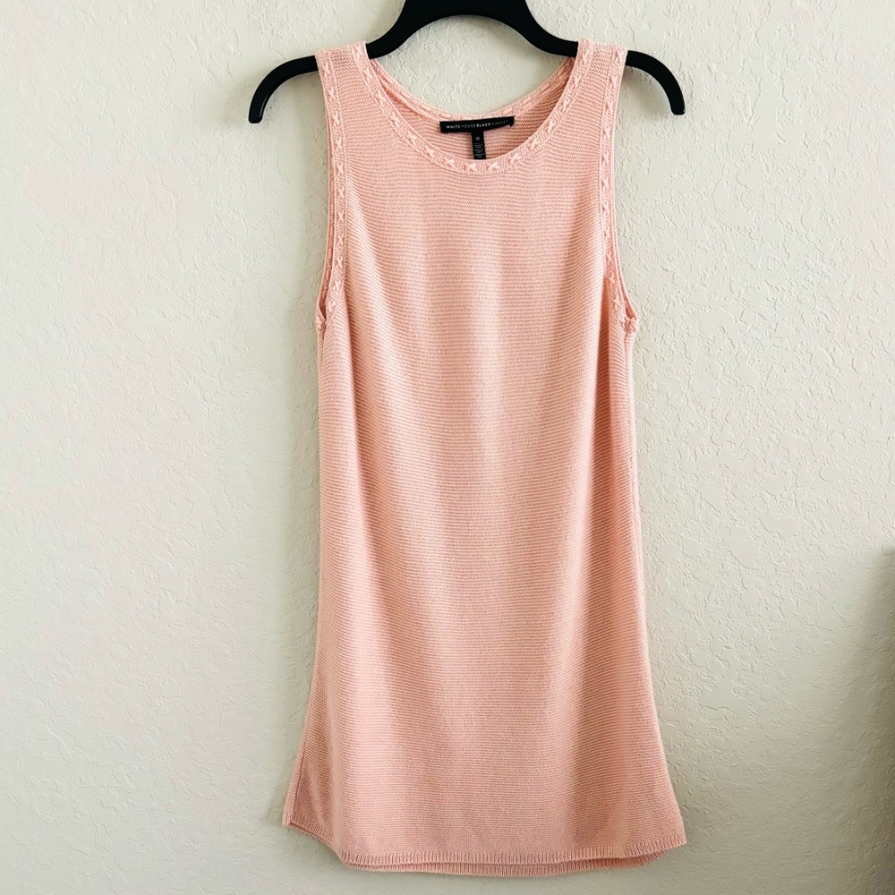 White House Black Market Pink Sleeveless Tunic